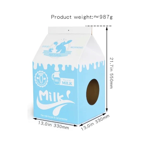 瓦通紙貓抓板附貓草(牛奶盒)(可選顏色) - Image 4