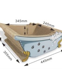 瓦通紙貓抓板附貓草(浴缸)