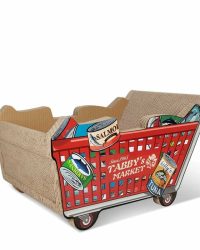 瓦通紙貓抓板附貓草(超市購物車)