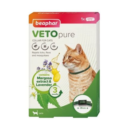 Beaphar VETO pure回歸自然防蚊、蜱、蝨3合1頸帶 (貓用35cm)