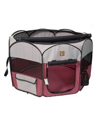 One For Pets – 可摺疊寵物遊戲圍欄 (梅紅拼灰色)(可選尺寸)