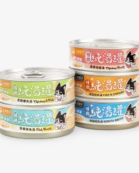 汪喵星球 無膠慢燉純湯罐 80g (貓犬用) (可選味道)