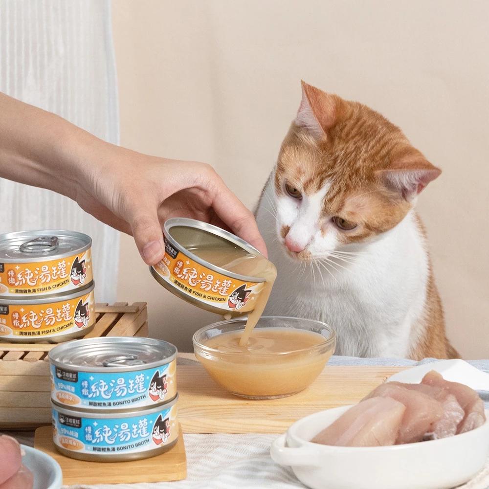 汪喵星球 無膠慢燉純湯罐 80g (貓犬用) (可選味道) - Image 2