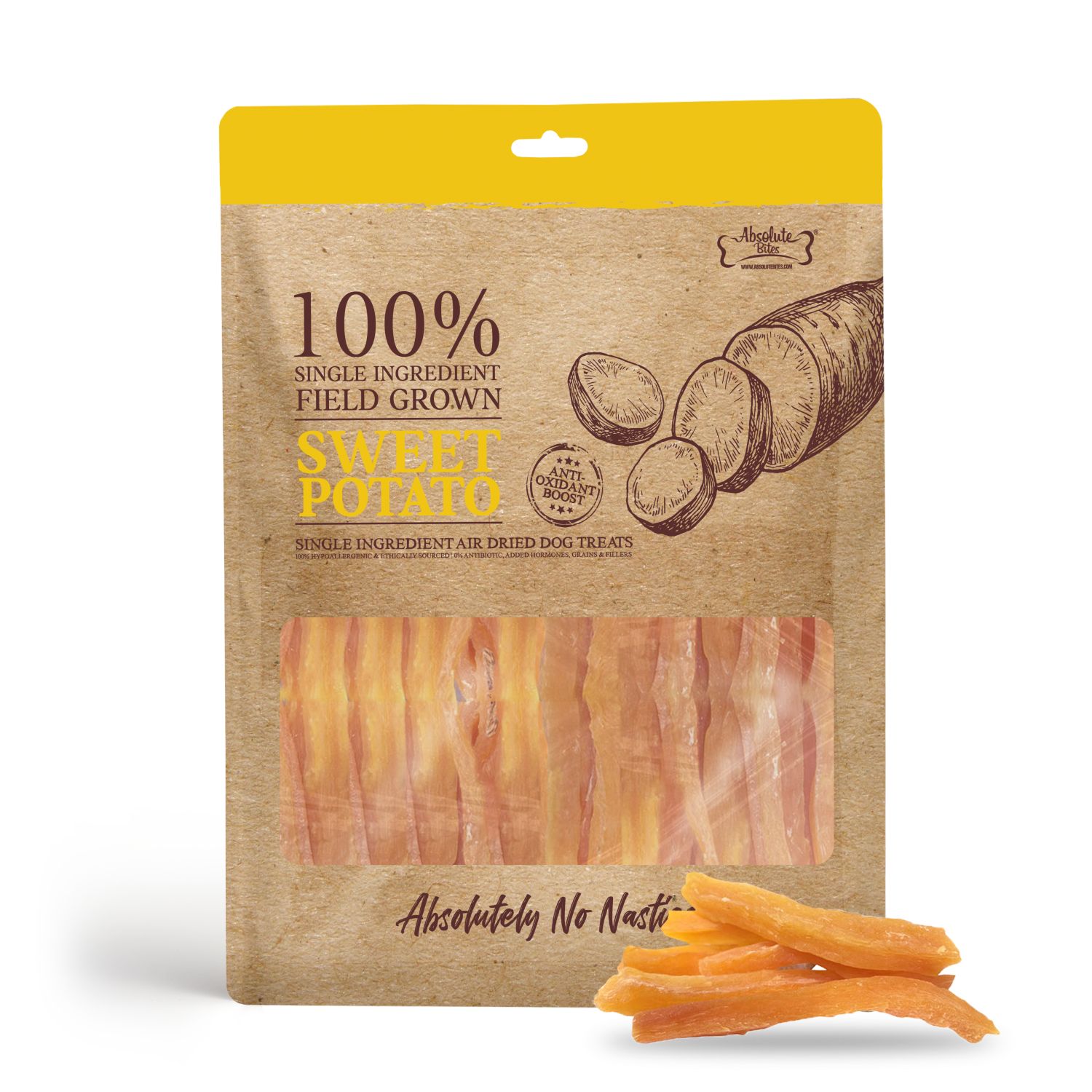 Absolute Bites Sweet Potatoes 原條風乾健康甜薯 240g (狗狗食用)