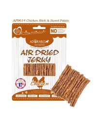 Adorable Adorpets Chicken Stick & Sweet Potato 天然無穀物風乾 甜薯粒雞肉條 100g