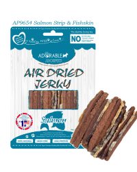 Adorable Adorpets Salmon Strip & Fishskin 天然無穀物風乾 三文魚絲+魚皮 100g