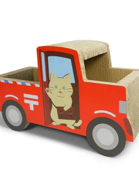 瓦通紙貓抓板附貓草(紅色郵政車)