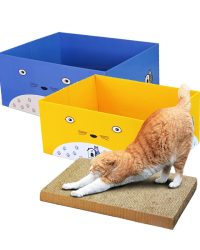 瓦通紙貓抓板附貓草(紙盒型)(可選顏色)