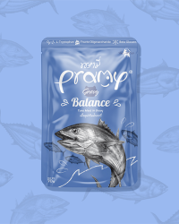 Pramy 功能性貓濕包 – 肉汁系列 (高級白肉吞拿魚) – 均衡營養 70g (一盒12包)