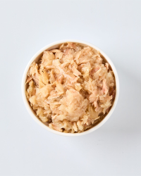 Pramy 功能性貓濕包 – 肉汁系列 (高級白肉吞拿魚+鮮嫩雞肉) – 亮麗毛髮 70g (一盒12包)