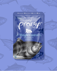 Pramy 功能性貓濕包 – 啫喱系列 (高級白肉吞拿魚) – 體重控制 70g (一盒12包)