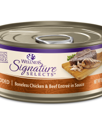 (套裝優惠24罐)Wellness Signature Select Ture Meat 名廚精選 真肉絲貓濕糧主食罐 – 牛肉拼雞肉絲 (可選容量)