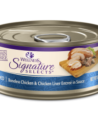 (套裝優惠24罐)Wellness Signature Select Ture Meat 名廚精選 真肉絲貓濕糧主食罐 – 雞肝拼雞肉絲 (可選容量)