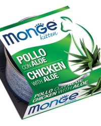 MONGE 天然貓罐頭 – 雞肉配蘆薈(幼貓配方) 80g