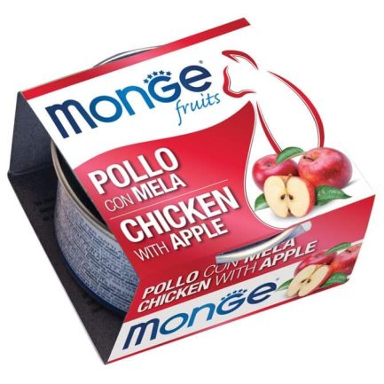 MONGE 天然貓罐頭 - 鮮雞肉配蘋果 80g