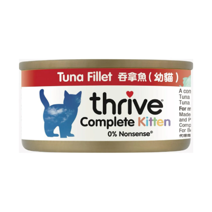 Thrive 天然貓主食罐頭 75g -幼貓吞拿魚