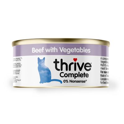 Thrive 天然貓主食罐頭 75g -牛肉+蔬菜