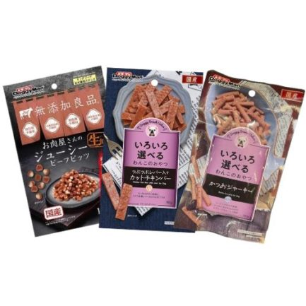 (8月限時優惠)滿$600,即送: DoggyMan 牛肉小圓粒 100g/DoggyMan 鰹魚肉條 80g/DoggyMan 雞肉珍肝小片 80g(款式隨機) 1包! (原價:$28)(此優惠可與其他會員優惠使用)