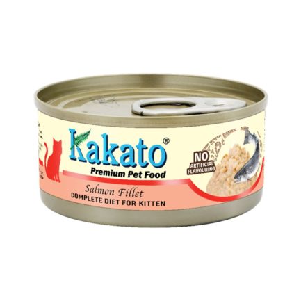Kakato Complete Diet Tinned food for Kitten & Weight Gain Formula (Salmon) 全營養主食罐｜幼貓1–12個月及增重配方 (三文魚) 70g