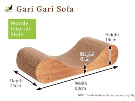 日本 GariGari Sofa Wide系列瓦通紙枕頭貓抓板(内含貓草)60x34x14cm - Image 4