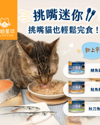 (原箱優惠)汪喵星球 迷你無膠早餐主食罐 - 挑嘴罐 55g (可選味道)