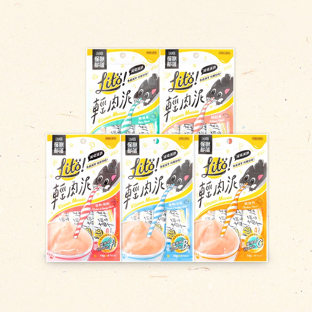 怪獸部落 - Litö! 輕肉泥(犬貓適用) 10gx4條(可選味道)