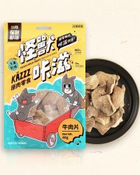 怪獸部落  – 怪獸咔滋 凍乾牛肉片(犬貓適用) 40g