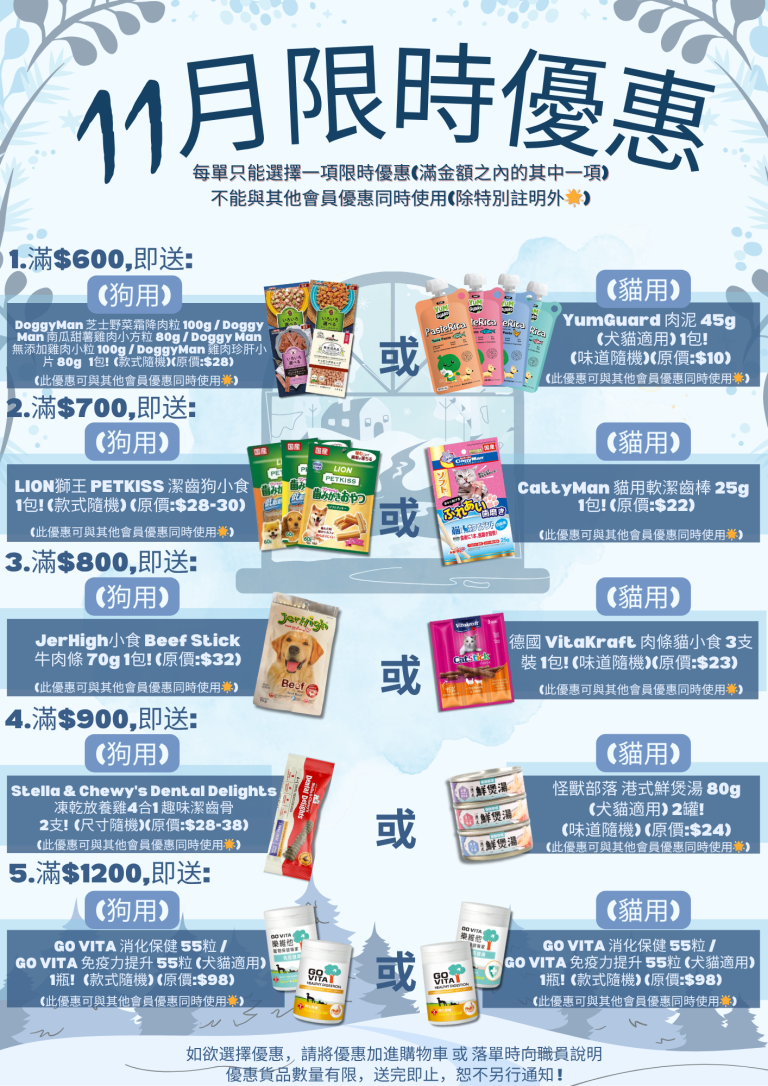 Read more about the article 11月限時優惠