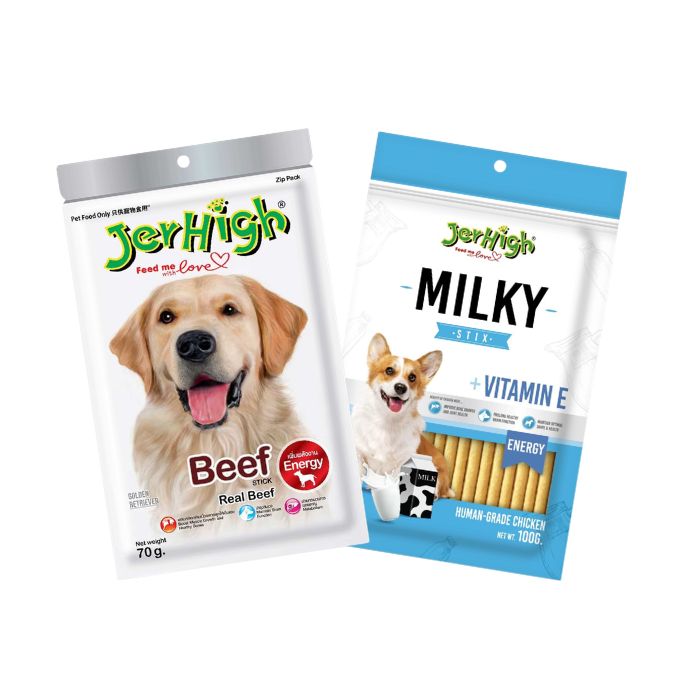 (August Limited-Time Offer) Spend $700 and receive: JerHigh Treats Meat Stick 70g (style at random) 1 free pack! (Original price: $32) (This offer can be used with other member offers)