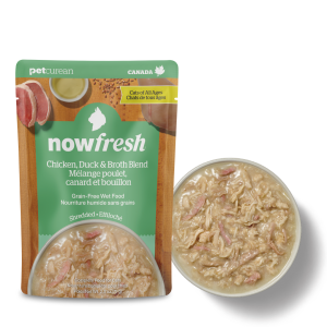 (原箱優惠24包)NOW FRESH!™ All Cat Chredded Chicken, Duck & Broth blend 全年齡貓 雞肉及鴨肉肉絲湯包 2.8oz x24