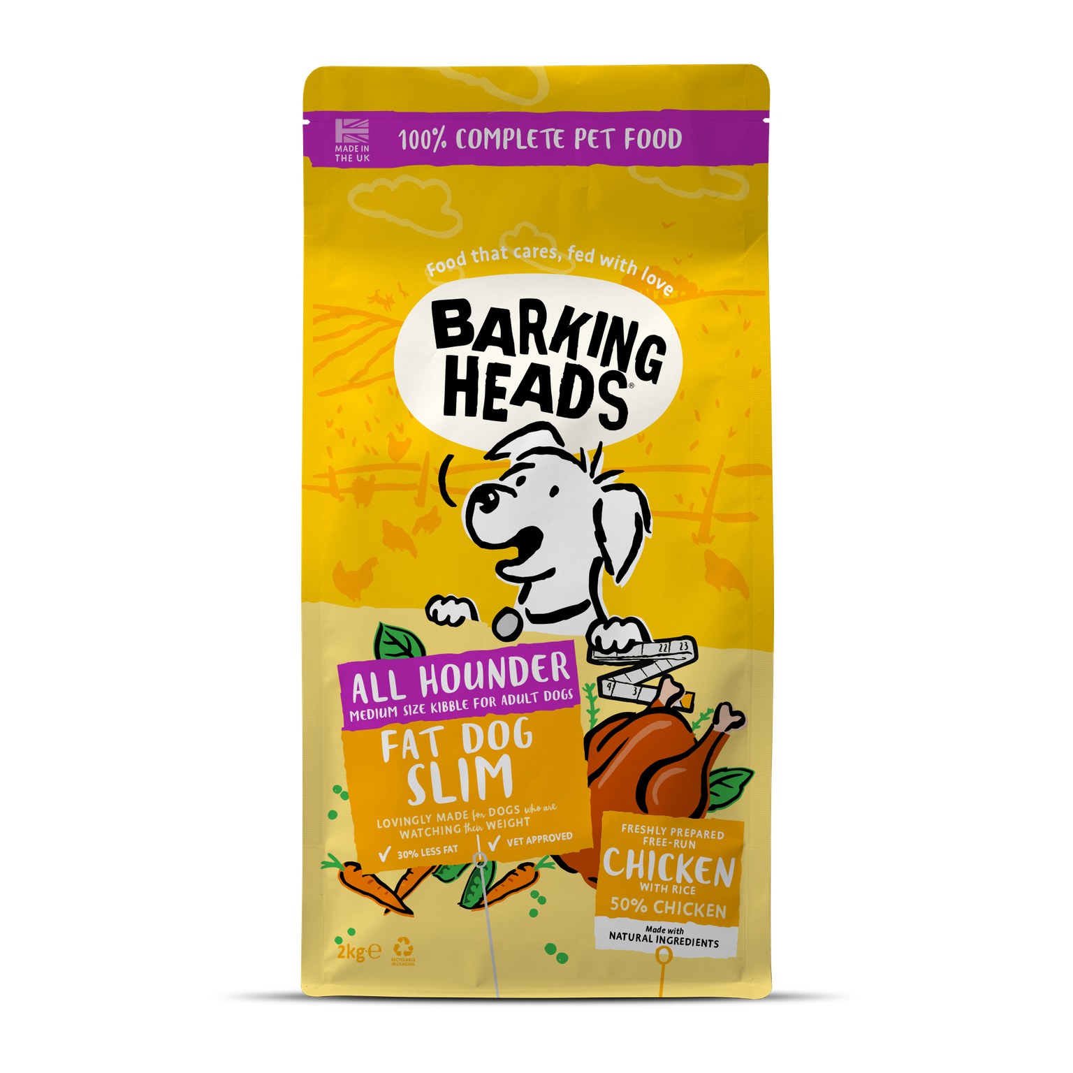 Barking Heads 全配方狗用主食乾糧系列 - Fat Dog Slim 然成犬低卡體重控制配方(雞肉)
