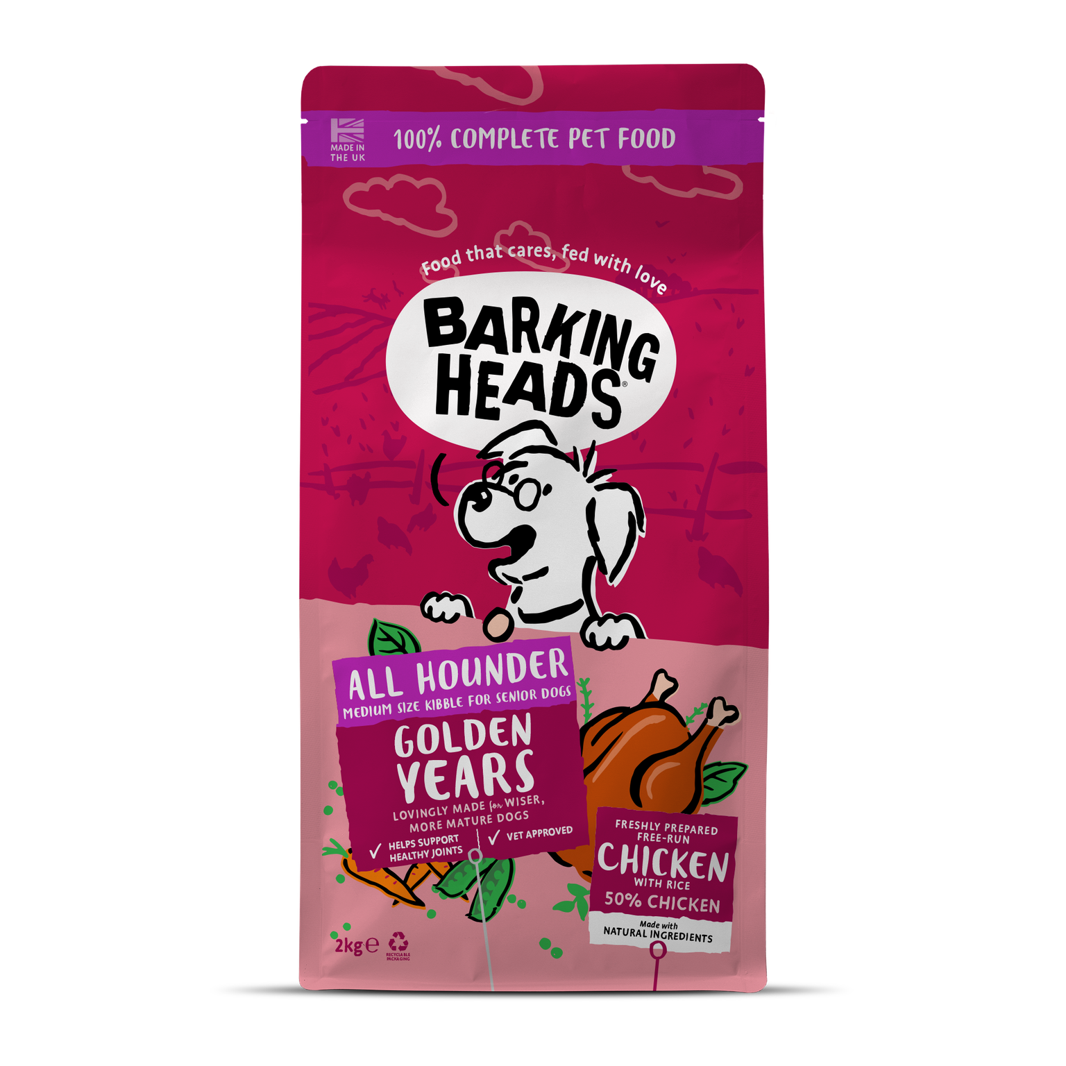 Barking Heads 全配方狗用主食乾糧系列 - Golden Years 年長犬平衡配方(雞肉)