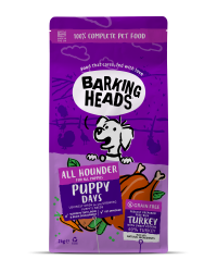 Barking Heads 全配方狗用主食乾糧系列 – Puppy Days 無穀物幼犬成⾧配方(火雞)