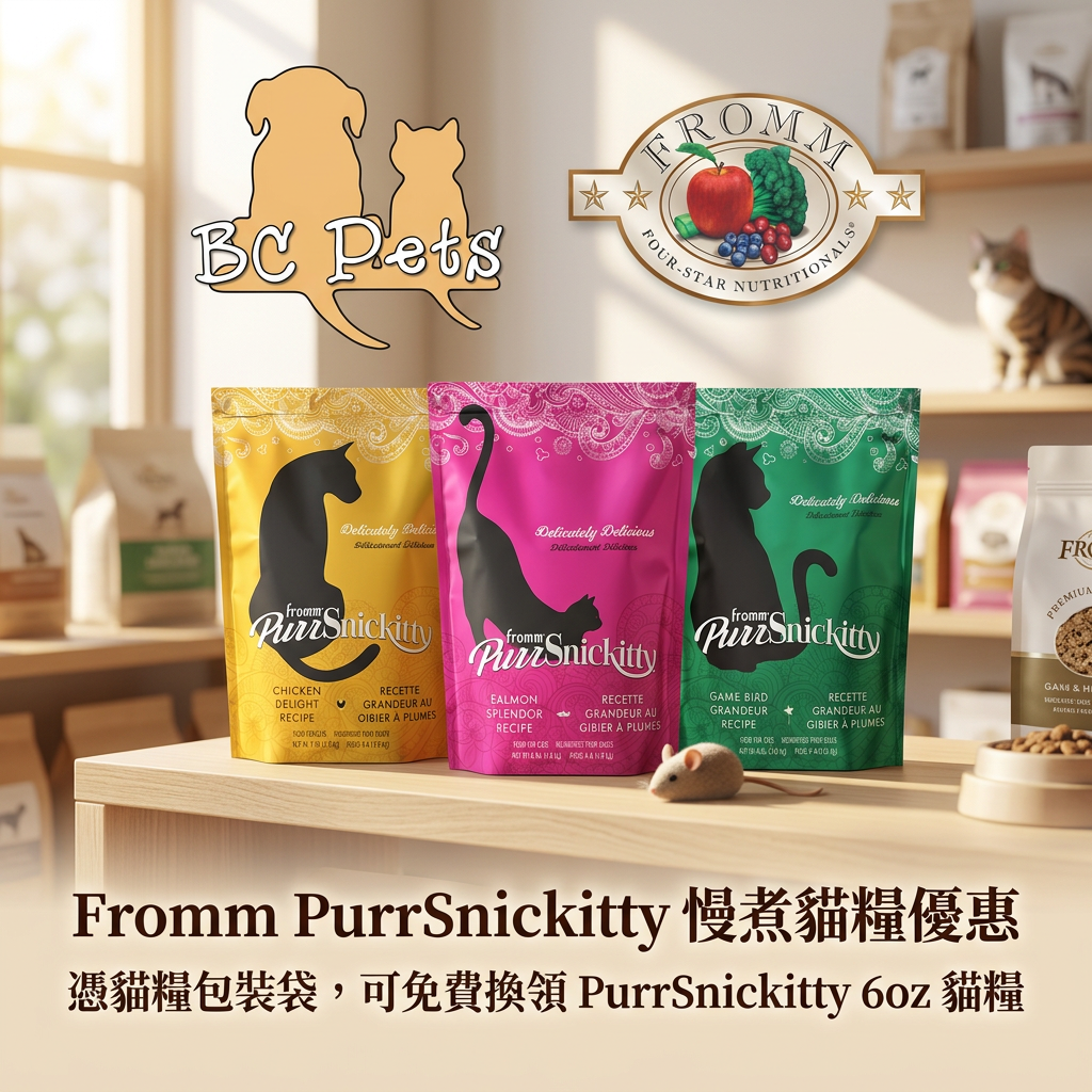 Fromm PurrSnickitty 慢煮貓糧優惠｜換購着數加碼，貓奴快手入手！