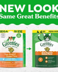 (新舊包裝隨機發貨)Greenies Feline 貓潔齒小食 – 烤雞肉味 (可選份量)