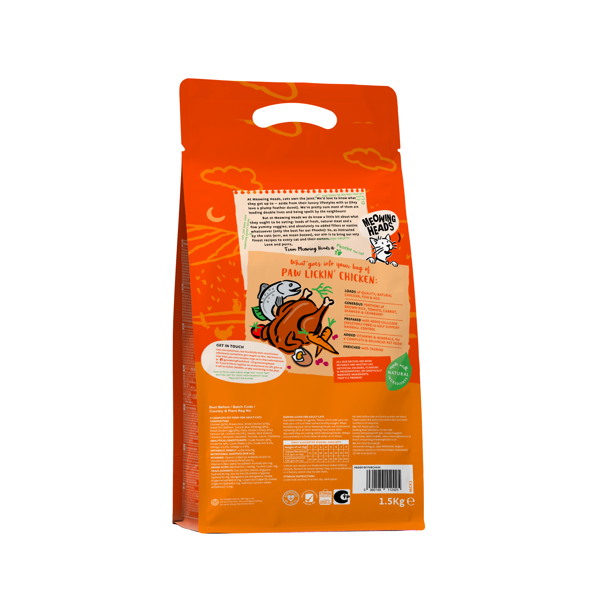 Meowing Heads 全配方貓用主食乾糧系列 - Paw Lickin’ Chicken 成貓配方(雞肉+魚肉)1