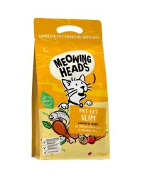 Meowing Heads Complete Formula Dry Cat Food Series – Fat Cat Slim Grain-Free Adult Cat Weight Control & Indoor Cat Formula (Salmon + Chicken + Fish)