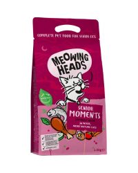 Meowing Heads Complete Formula Dry Cat Food Range – Senior Moment Grain-Free Senior Cat Formula (salmon + chicken + fish)