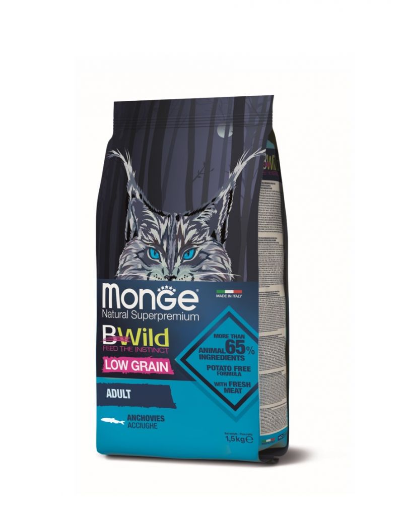 Monge B-Wild 低穀物野生系列 鯷魚配方成貓糧