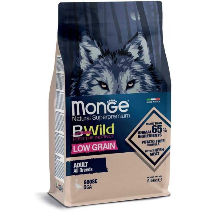 Monge B-Wild 低穀物野生系列 鵝肉配方成犬糧