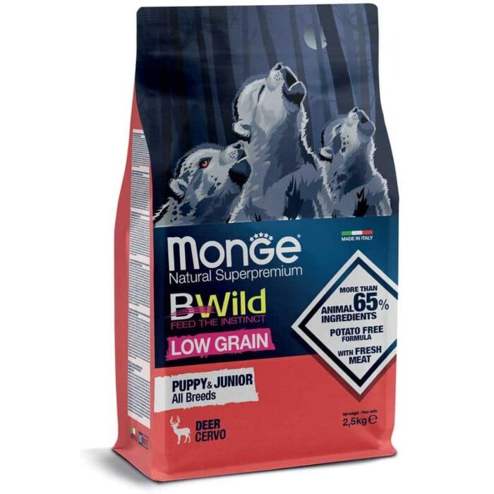 Monge B-Wild 低穀物野生系列 鹿肉配方幼犬糧