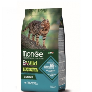 Monge B-Wild 無穀物野生系列 吞拿魚豌豆配方絕育成貓糧 1.5kg