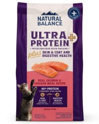 Natural Balance Ultra Protein Plus 超‧頂級系列貓糧 – 無穀物三文魚雞肉成貓糧(皮毛和消化健康)