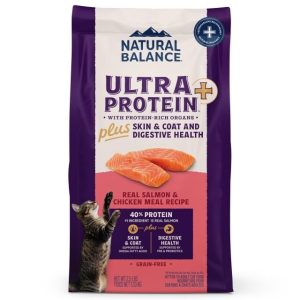 Natural Balance Ultra Protein Plus 超‧頂級系列貓糧 – 無穀物三文魚雞肉成貓糧(皮毛和消化健康)