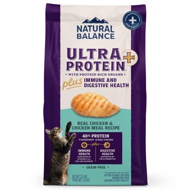 Natural Balance Ultra Protein Plus 超‧頂級系列貓糧 - 無穀物雞肉成貓糧(免疫和消化健康)