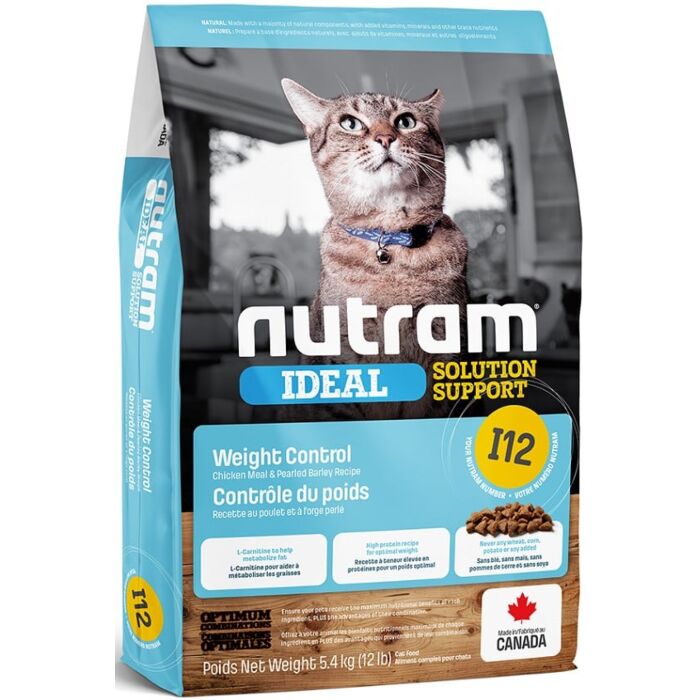 Nutram紐頓 I12 Ideal Solution Support 功能性改善系列 雞肉+三文魚控制體重貓糧(成/老貓)