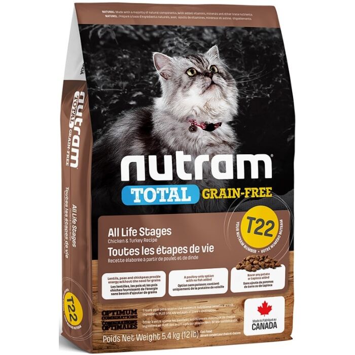 Nutram紐頓 T22 Total Grain-Free 無穀無薯系列 雞+火雞全貓糧