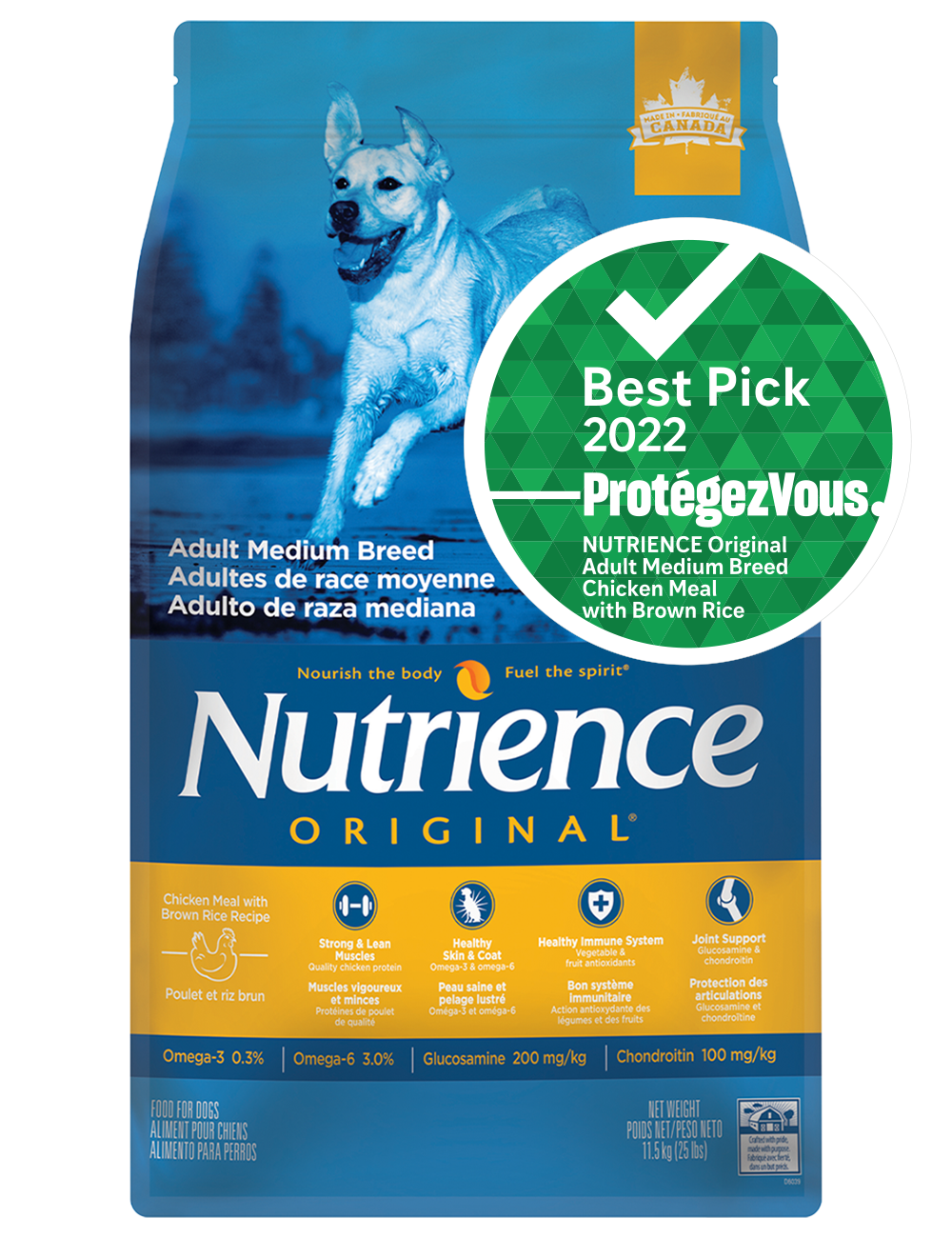 Nutrience Original 經典系列 雞肉成犬配方狗糧 11.5kg/25lbs