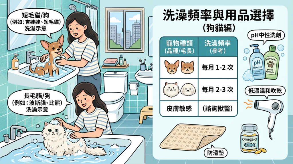 洗澡頻率與用品選擇