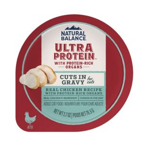 (原箱優惠10杯)Natural Balance Ultra Protein 頂級貓主食濕糧 – 雞肉塊配肉汁滋味杯 2.7oz x10